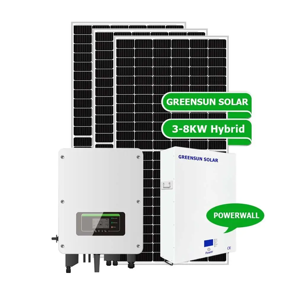 Solar Panel Kit 5000w On Off Grid 5 Kw Solar Power System Home 5kw 8kw Solar Hybrid System