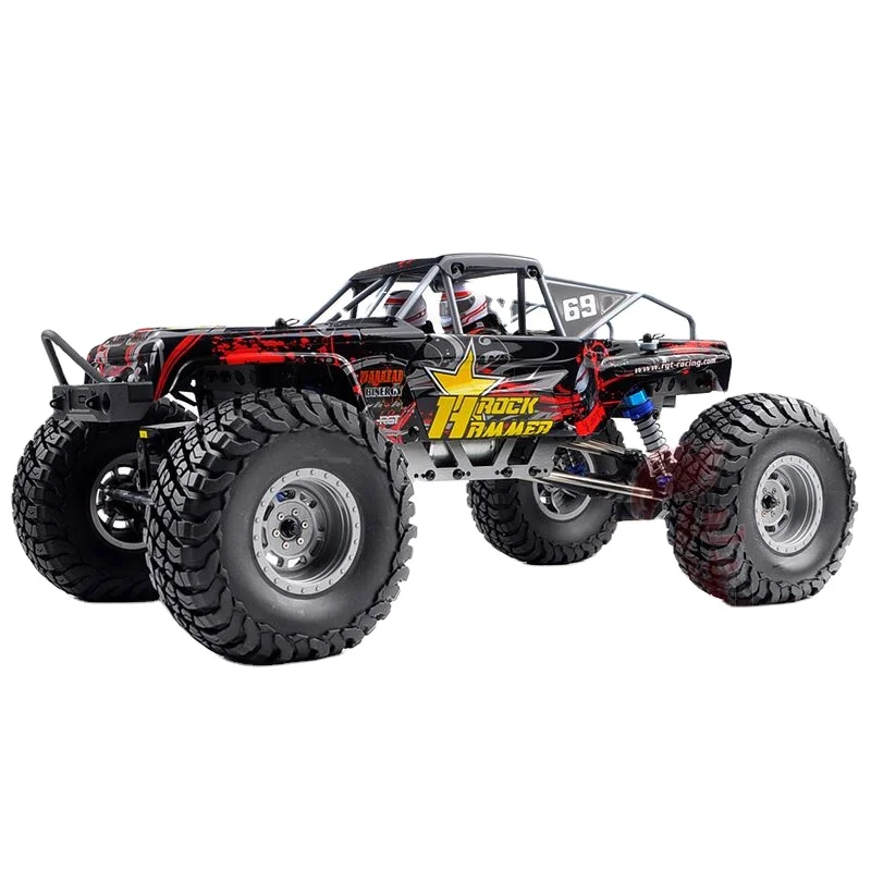 ブラックRC 1/10 ルーフクローラー荷物ラック LEDライトバー付き 1/10