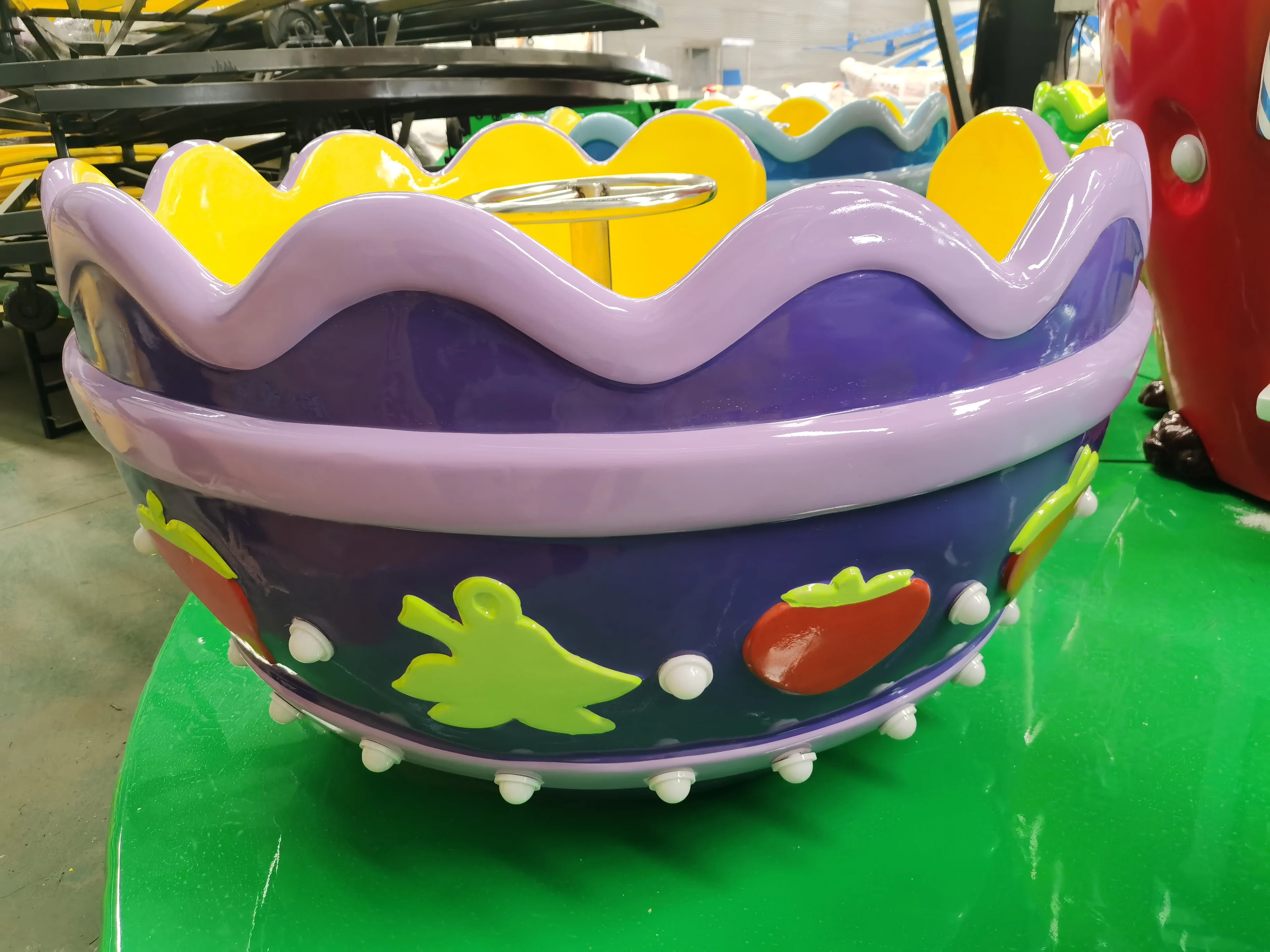 Funfair Strawberry Tea Cup Ride High Quality Amusement Park Rides Equipment Coffee Cup Ride For