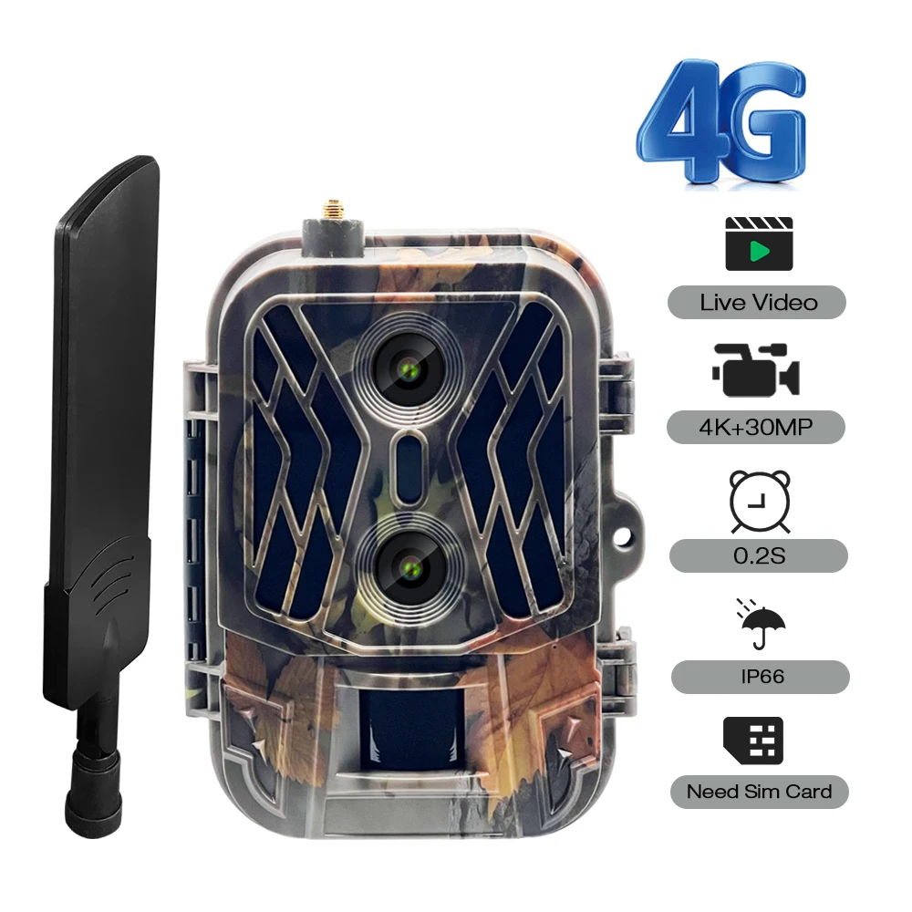 Duallens Hc950proli 36mp 4k/30fps Hunting Camera Wildlife Monitoring