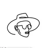 black Hat glasses man