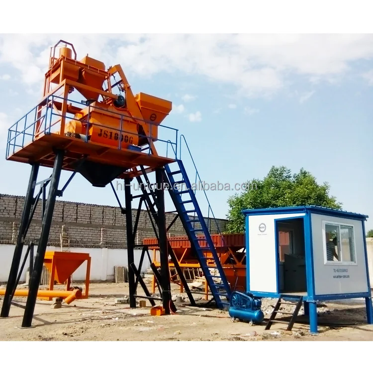 HZS Series 50M3 Hopper Type Wet Mix HZS50 Ready Mixed Concrete Plant