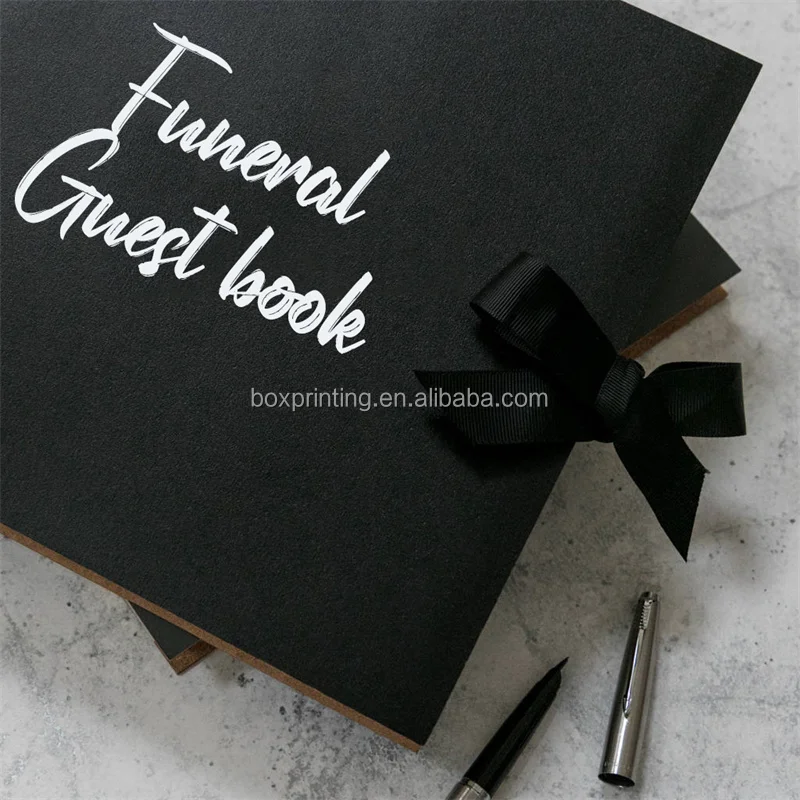Customized  Memorial Personalized Funeral Guest Memory Sign Funeral Register Book Signbook for Loving Memory