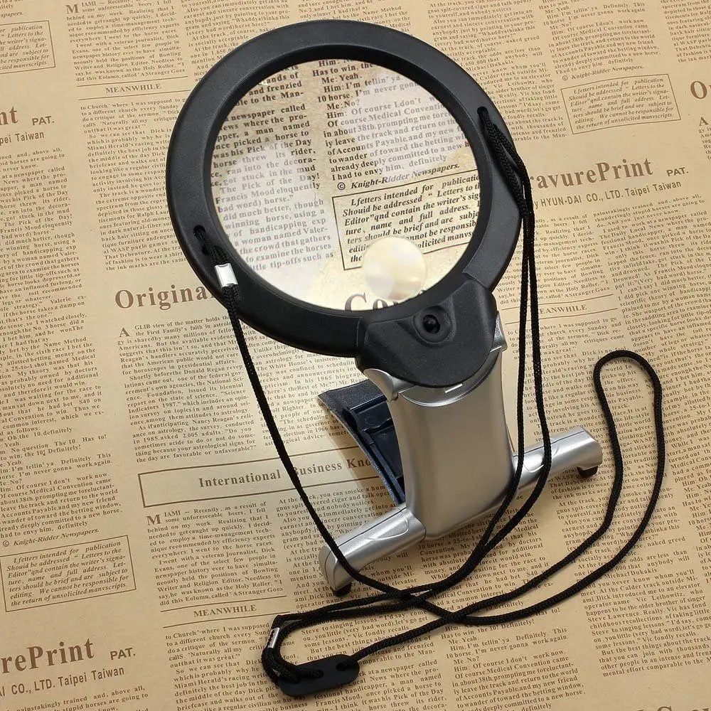 led magnifying glass 2x 6x magnifier