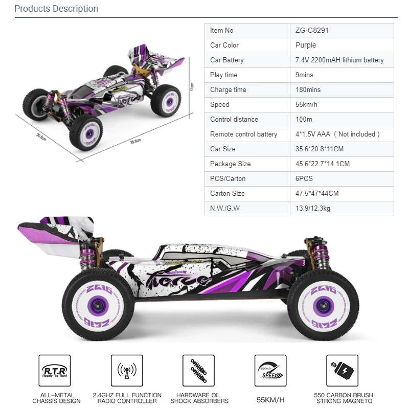 ZIGO TECH Wltoys 124019 Explorer Alloy| Alibaba.com