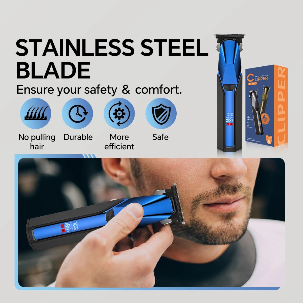 New Professional Rechargeable LED Digital Display Man Clipper for Home Use Plastic Electric Hair Trimmer Clipper supplier