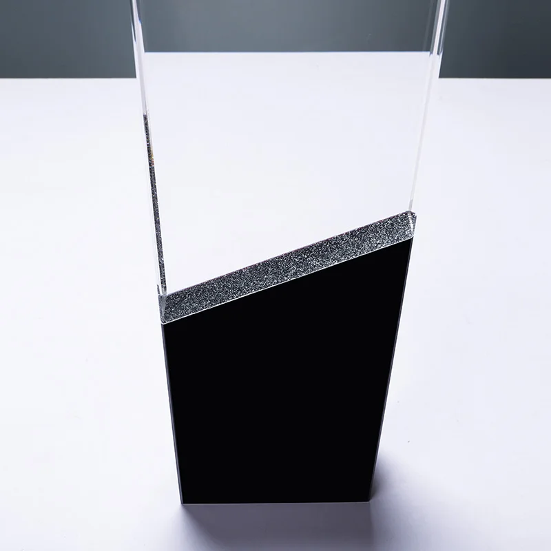 Factory custom direct sales k9 crystal glass black and white two-color box trophy supplier