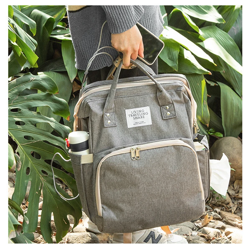 Logo Custom Mummy Travel Bed Diaper Nappy Bag Baby Diapers Backpack