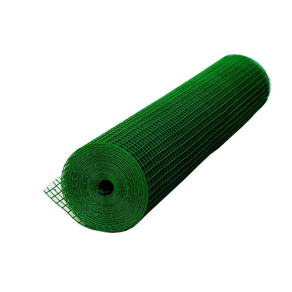 Green PVC Coated Steel Mesh Fencing Wire Garden Galvanised Railroad Fence Border