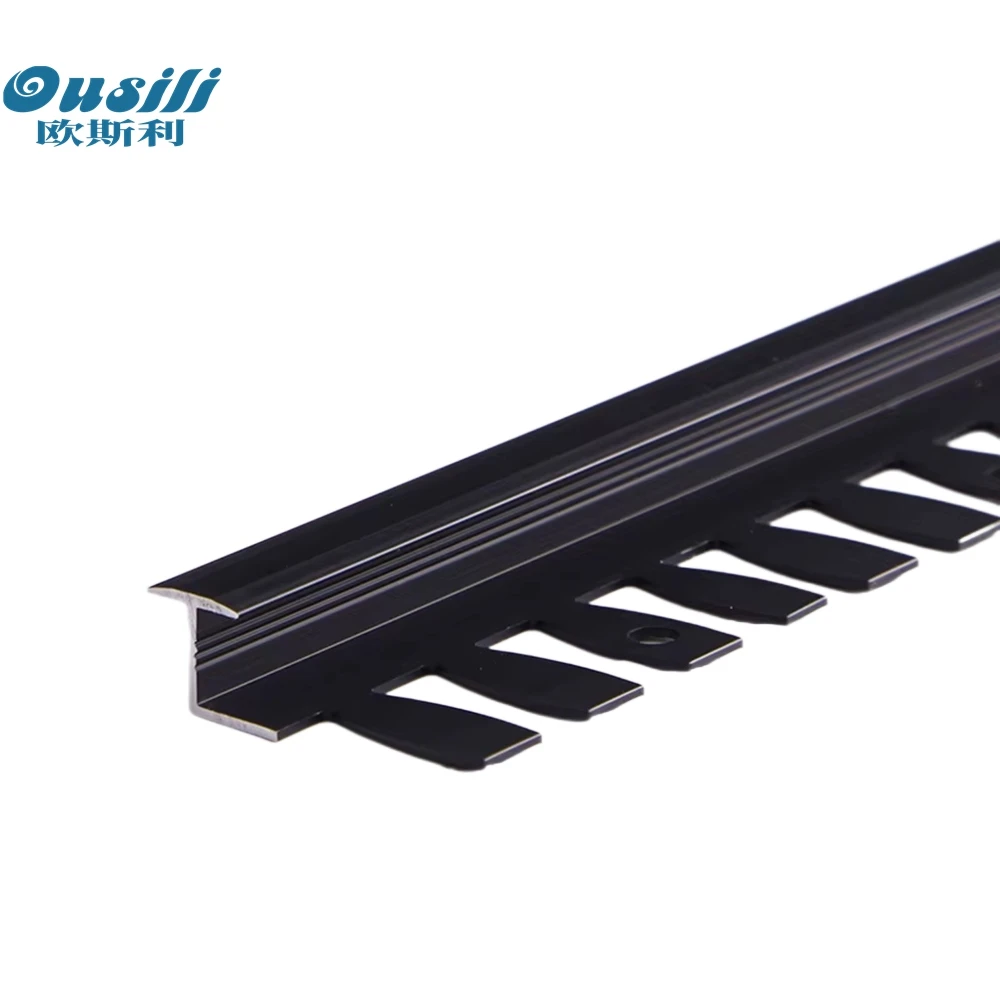 Tiling Trims for Wall  Interior Cutting Floor Accessories Black Aluminum Profile Balcony Thin Tiles Tiling Trims