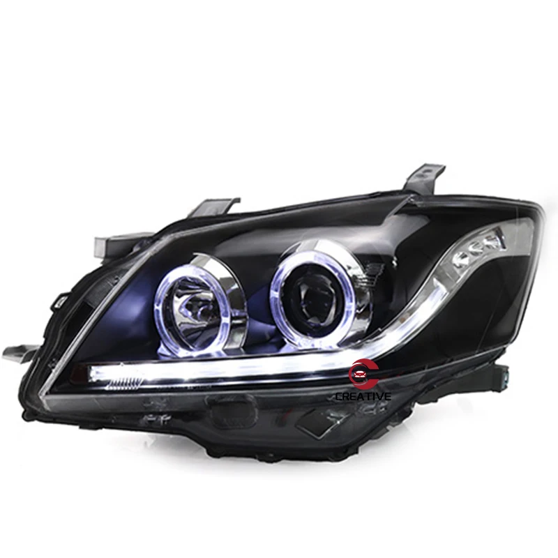 For TOYOTA Camry  Aurion LED Strip  Angel Eyes Head Light  2009 2010 2011 Xenon Projector Lens