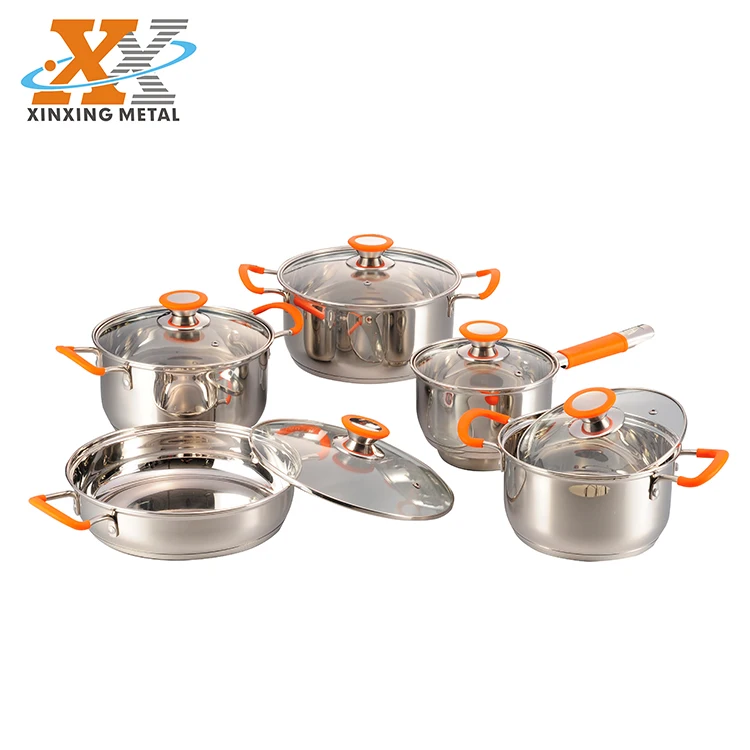 High Quality Non Stick Hard Anodized Cookware Set Large Soup Pot Chef Cookware Sets