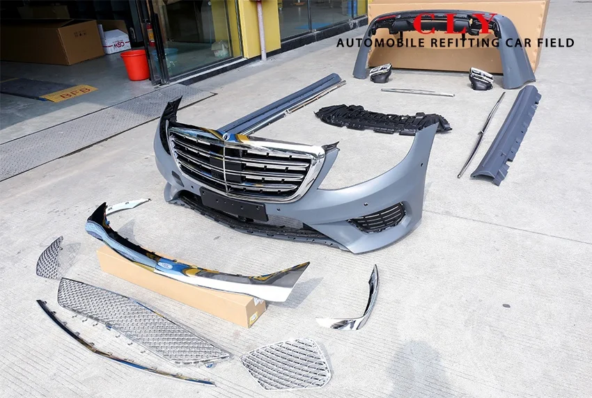 High Quality  for Benz S Class W222 Before LCI Modified to S65 Front Bumper Rear Bumper AMG Bodykit