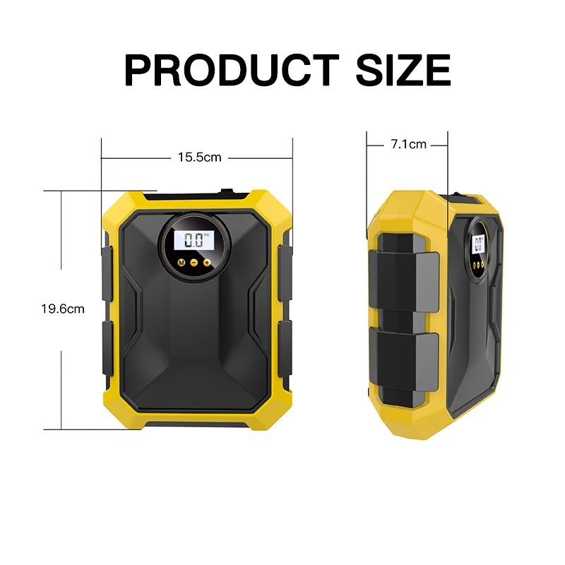 Small Car air Compressor Vehicle air Pump Corded Tire Inflador Tyre Pump for Sedan Car