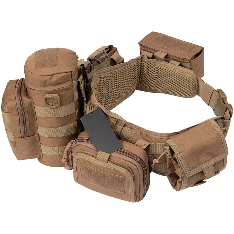 High Quality High Material Comfortable Tactical Belt Breathable Tactical Duty Belts Utility Belt with Accessories Pouches