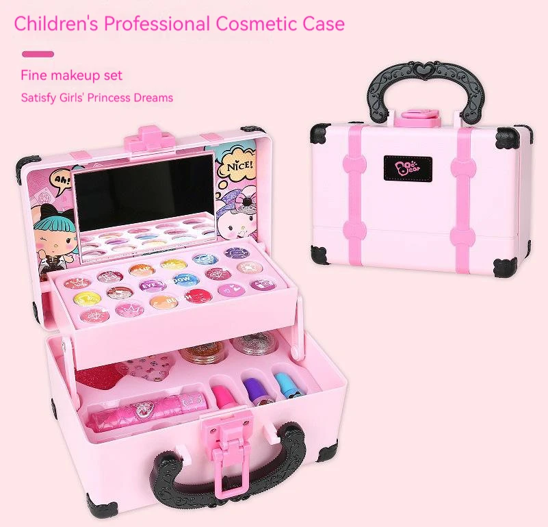 Children's Suitcase Beauty Washable Real Cosmetics