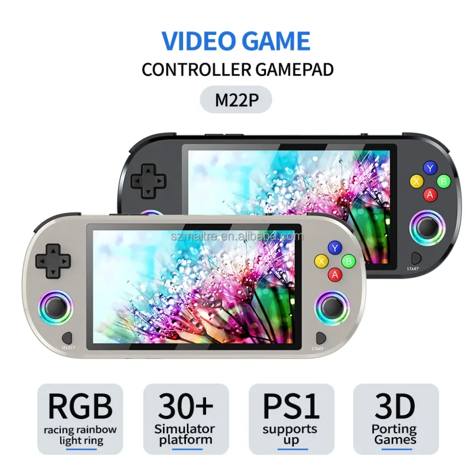 M22pro携帯型レトロゲーム機 5インチIPSスクリーン HD TV出力 3000mAh