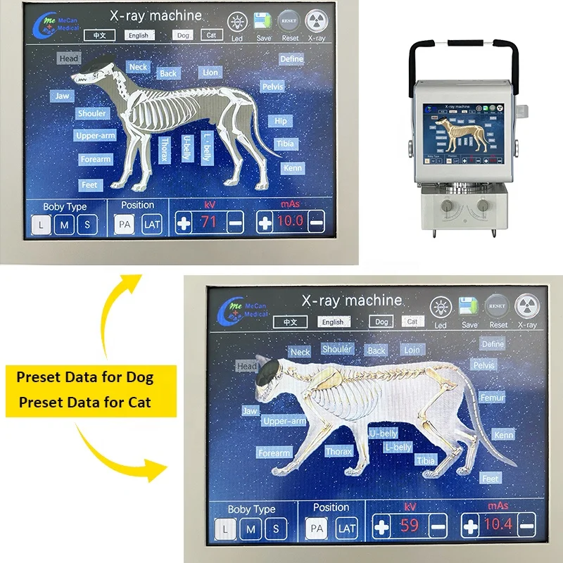 5KW Animal Pets Horse X Ray Mobile Vet Xray Machine Digital Veterinary  Hospital Portable X-ray Equipment