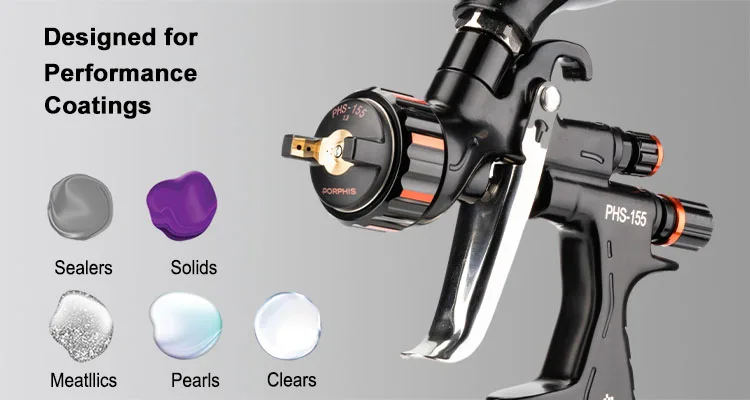 Porphis Spray Gun Phs-155 Hte High Quality Hvlp Spray Gun Automotive 1. ...