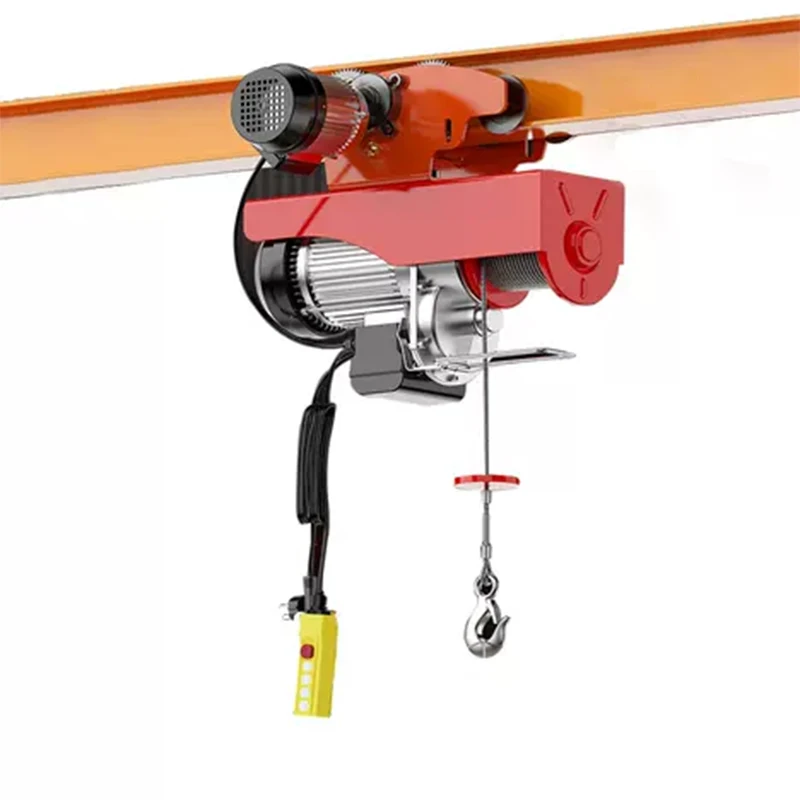 Paranco Elettrico a Catena 440 Lbs 200 Kg Gru di Sollevamento Elettrico Nuovo Sollevatore Portatile Verricello Sopraelevato per Garage Con Telecomando Cablato E Finecorsa Impalcatura di Sollevamento