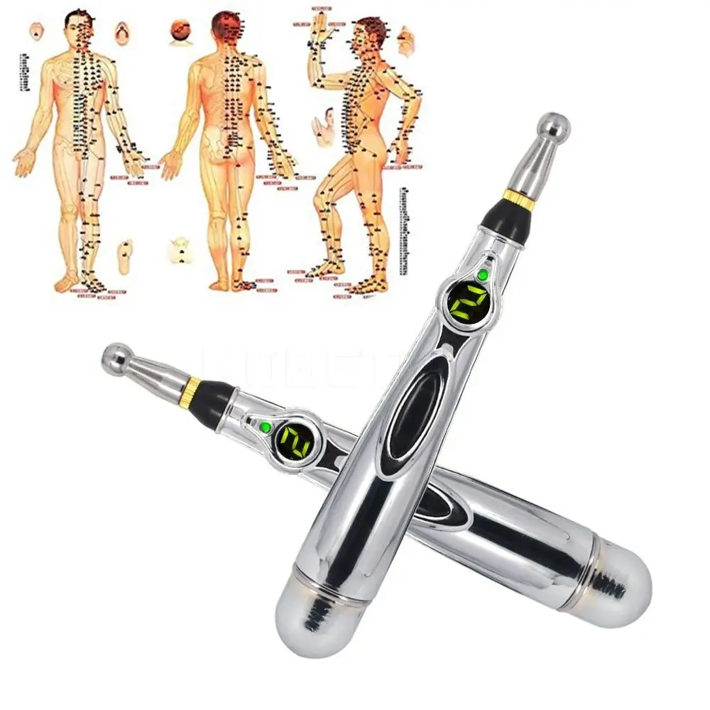 Rechargeable Usb Electronic Pulse Vibrating Massage Body Meridian Energy Therapy Acupuncture Pen for Pain Relief