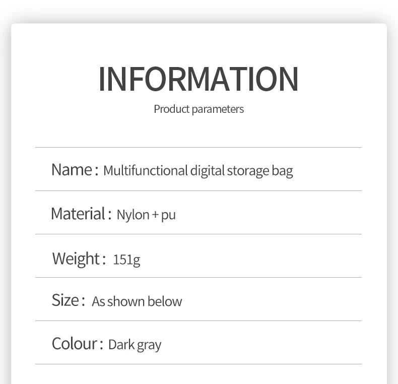 Bubm Handle Hold Electronic Accessories Carry Travel Usb Charging