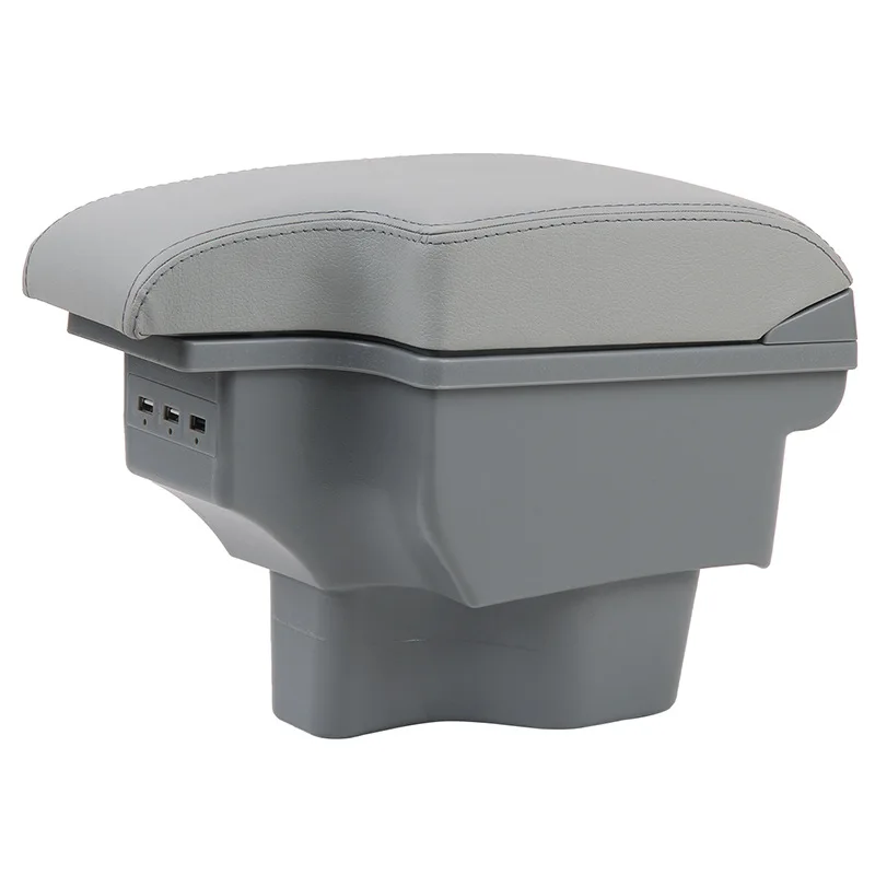 product armrest box double layer belt 3usb car universal central armrest storage box for yuexiang-7