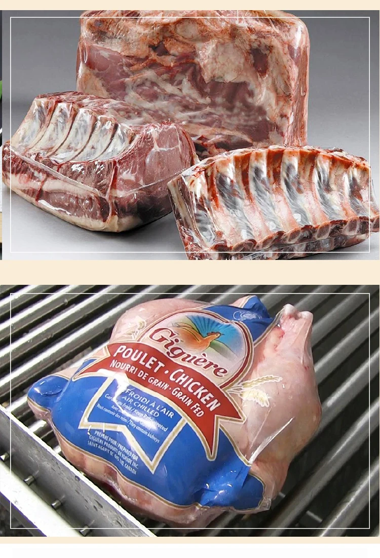 High Barrier Evoh Pvdc Cheese Shrink Tube Film Bag Food Vacuum Plastic