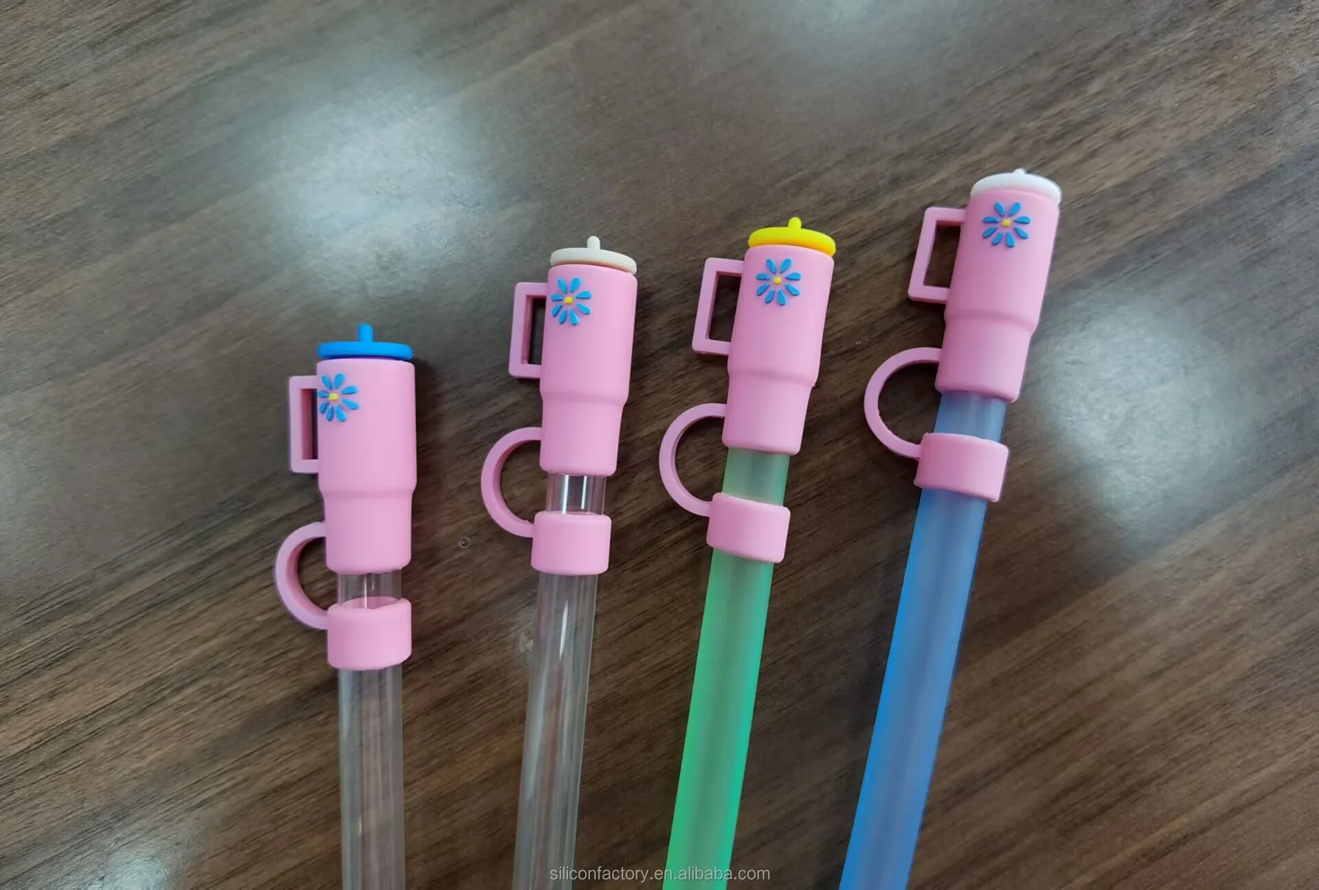 Manufacturer Customize Cute Silicone Straw Covers Cap 100 Bpa Free