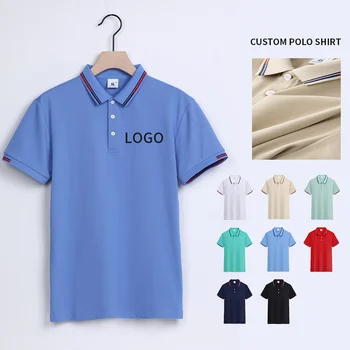 High Quality Custom Work Uniform Blank Plain Cotton Polyester Sports Mens Business Employee Golf Polo Shirt With Embroidery Logo