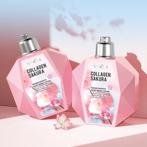 SADOER Skin Care Dry Skin Moisturizing Whitening Dark Spots Brightening Collagen Sakura Body Lotion Cream for Women