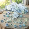 50 blue flowers
