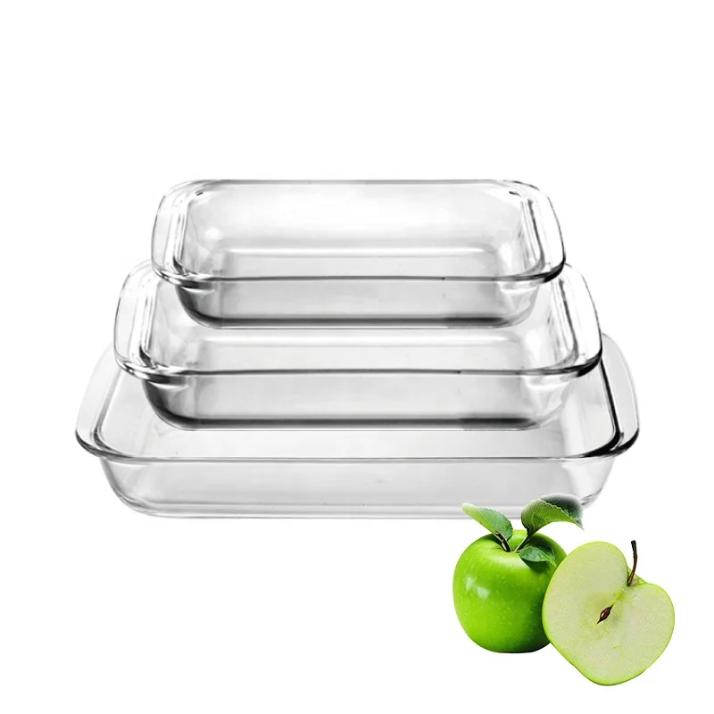 Large Glass Food Storage/Baking Containers Set with Locking Lids