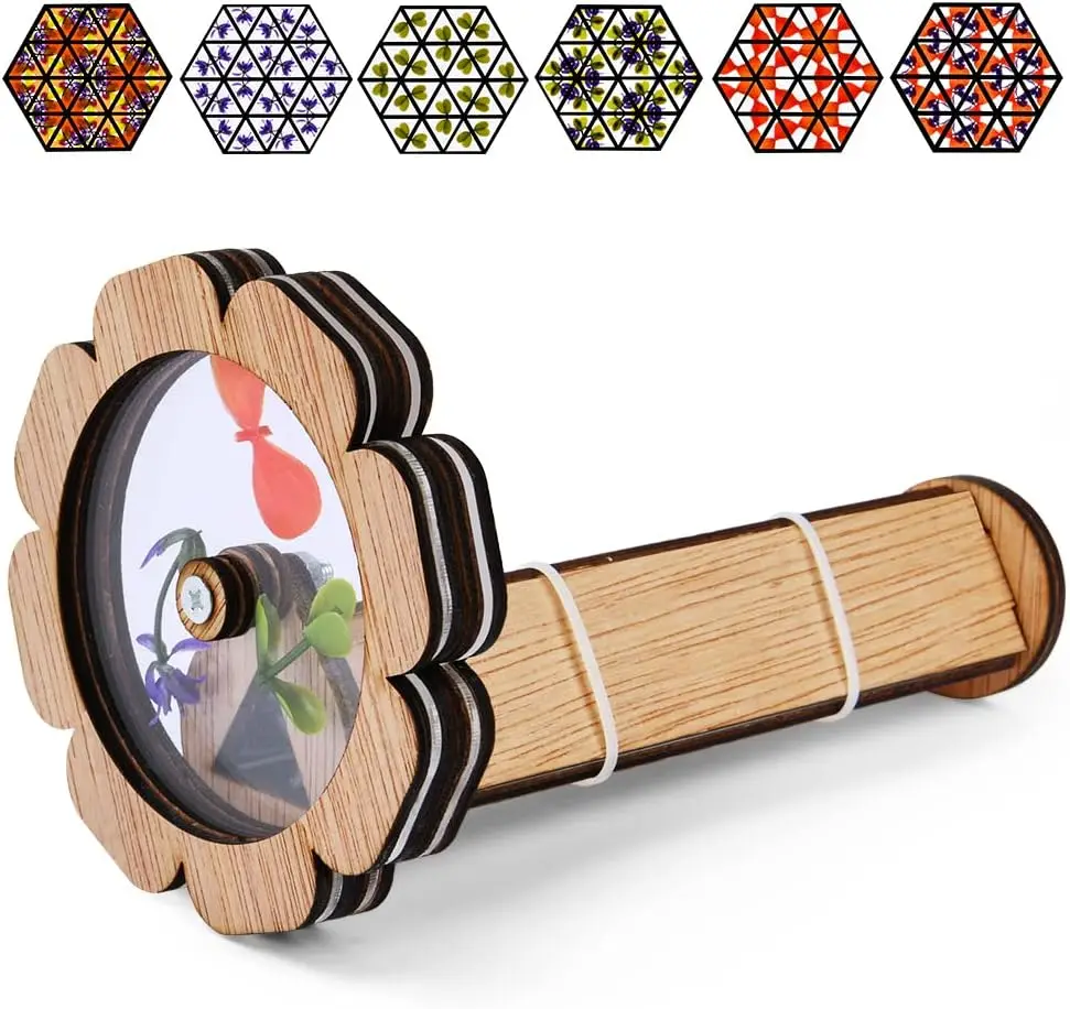 Набор калейдоскопа из натурального дерева