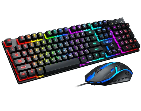 Gaming Keyboard Mouse Combos Wired Keyboard with Backlight Waterproof Computer Game Keyboards Gamer Gaming Mouse Set