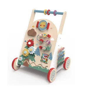 Unisex Montessori Educational Pretend Baby Walker Nontoxic Wooden Car Toys for Children Aged 18 Months+ Fun Preschool Toys for