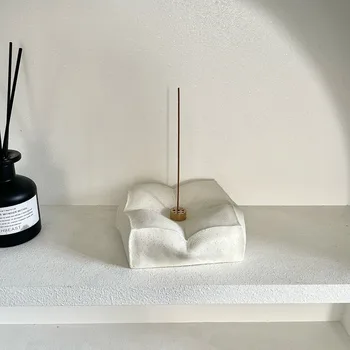 56H Palo Santo Sage and Stick Incense Holder Jerwly Multi-functional Energy Meditation Ceramic Tray Gift Home Decoration