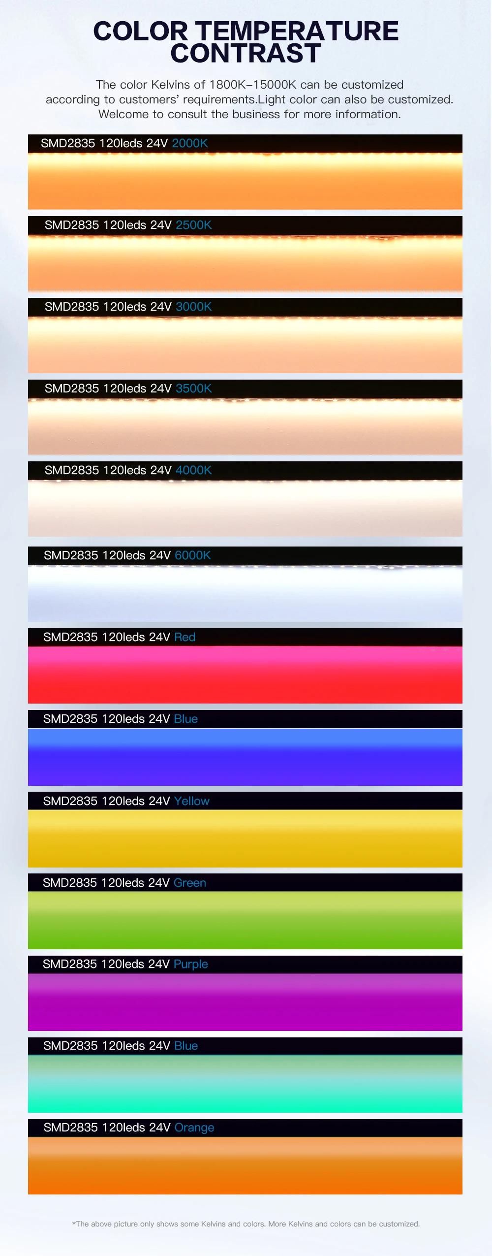 Commercial Lighting 60leds/m 120leds/m Smd 2835 Strip Light 2700k ...