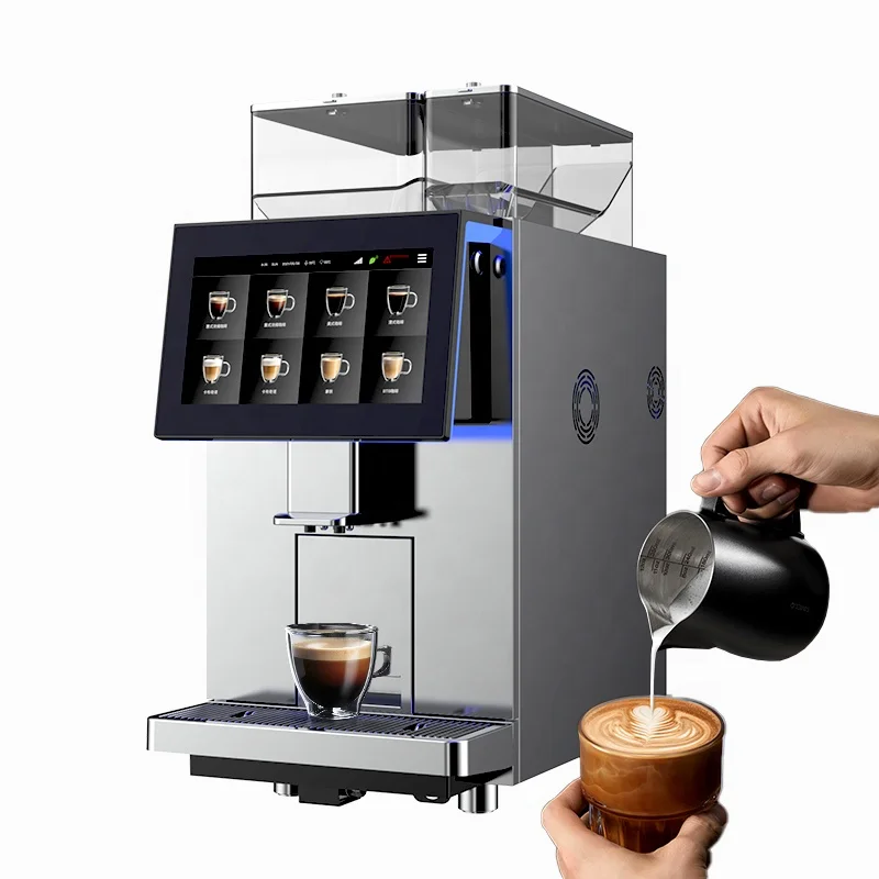 2025 Heavy Duty Commercial Best Dual-bean-hopper Fully Full Automatic Espresso Coffee Machine for Offices