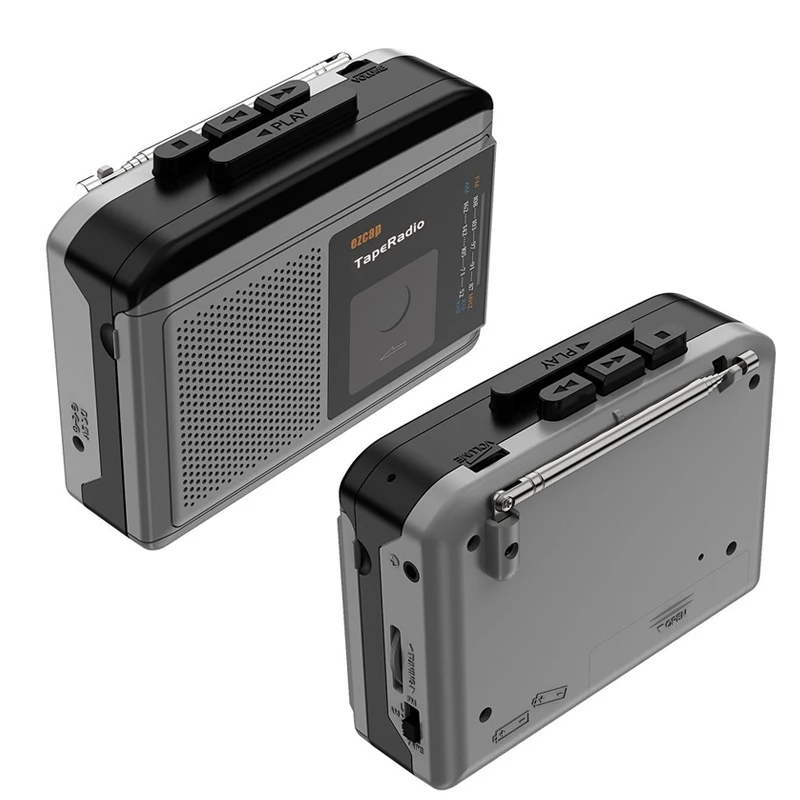 Portable English Learning Tape Converter Built-in Speaker Small FM AM Radio Retro Music Converter for Students