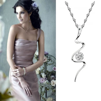 Top Quality Snake Necklace Clavicle Chain Pendant Clear Austrian Crystal Birthday Gift Cheap Price Womens Jewellery