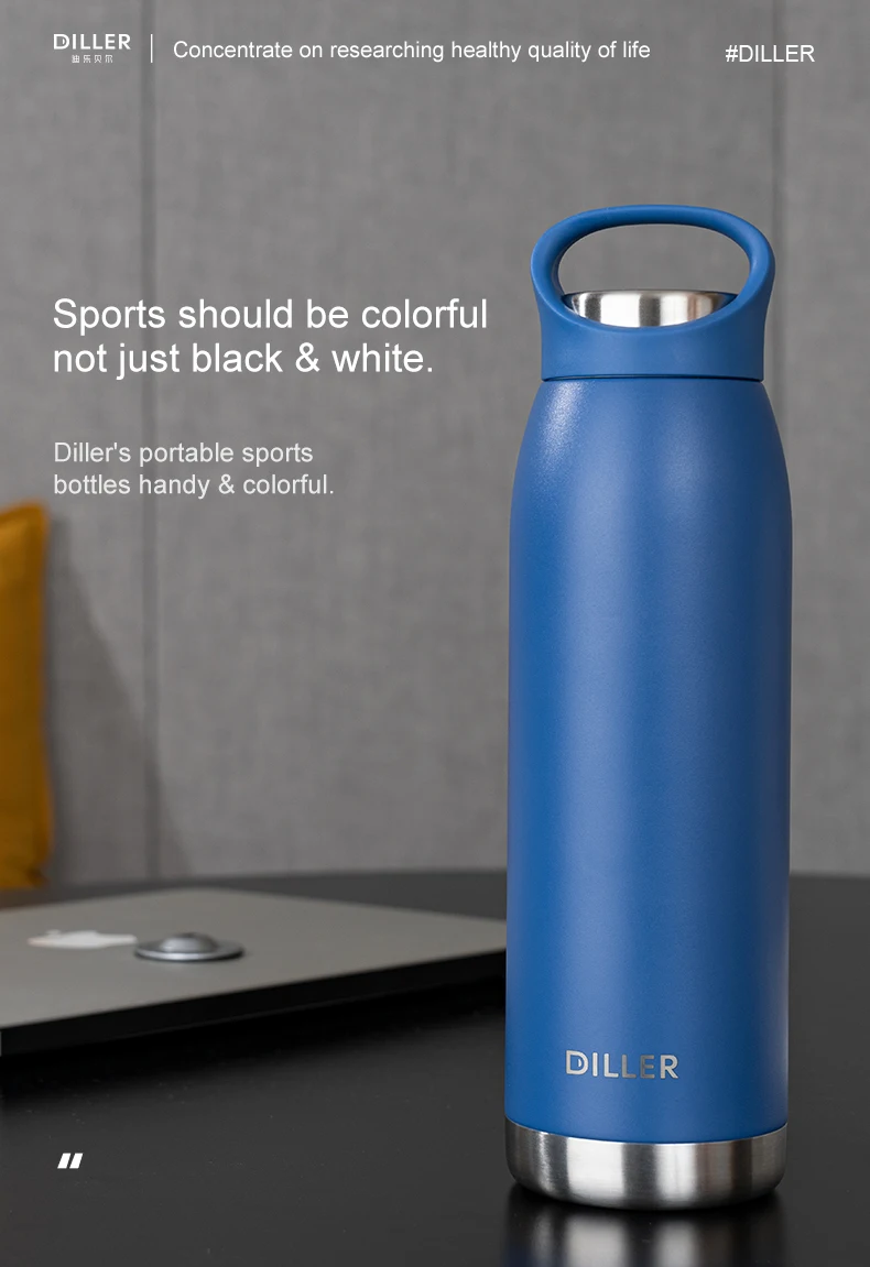 Diller Water Bottle Custom Double Wall Insulated Stainless Steel