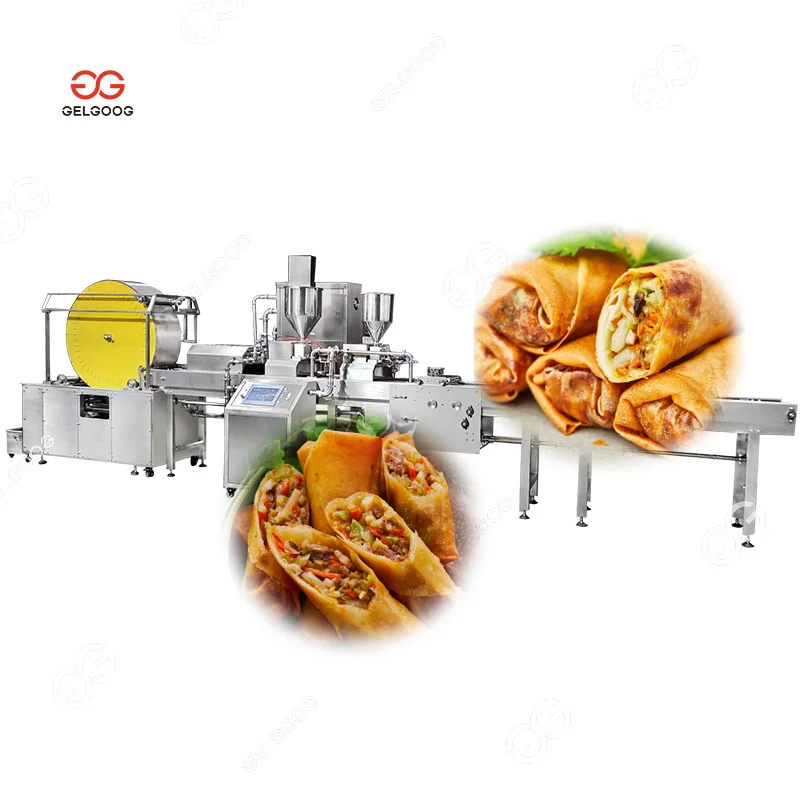 Automatic Vietnamese Fresh Spring Roll Pastry Making Lumpia Maker Frozen Vegetable Spring Roll Machine