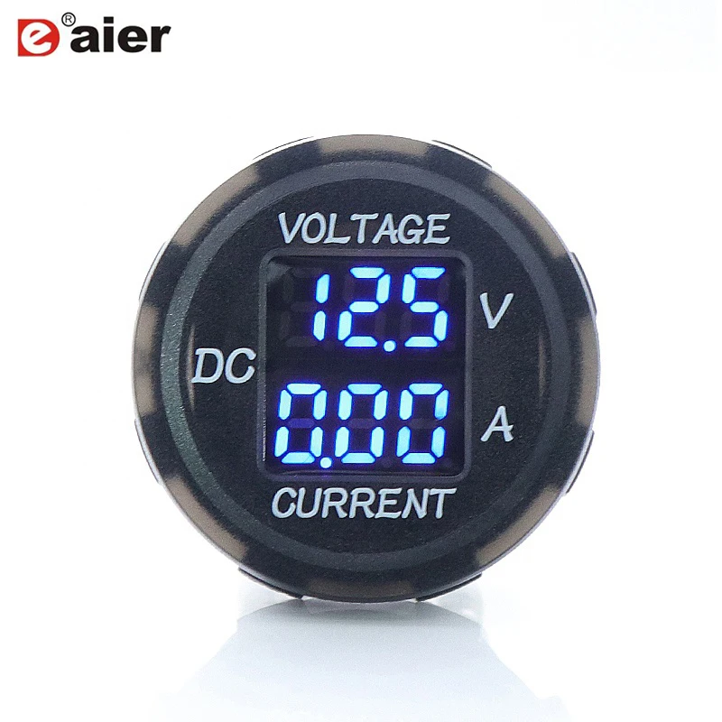 Digital Voltmeter and Ammeter DC 5V 48V Voltage LED Display Blue Red Green