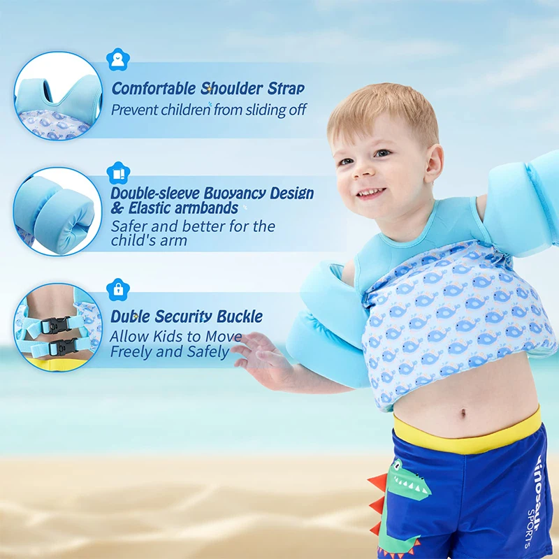 Kids Neoprene Swim Floats Children Arm Wings Float Suit Toddler Swim ...