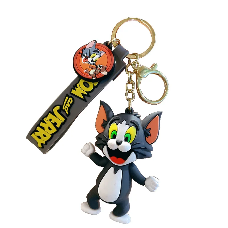Oem 3 D Promotion Gift 3d Cartoon Pvc Kawaii Key Ring Key Chain Tom And  Jerry Cat Mouse Keychain - Buy Tom Cat Toy Jerry Mouse Keychain,Anime  Keyring,Children's Doll Cartoon Keychain Bag