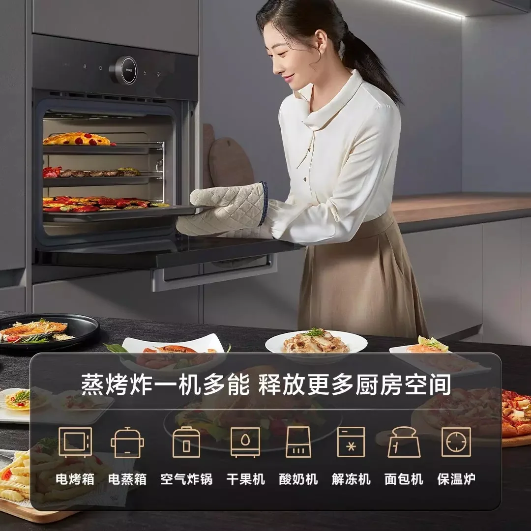 Оригинал 2022 Новинка Xiaomi Mijia Youpin умная Встроенная Паровая Печь S1 большой емкости 58L полнофункциональная для жарки