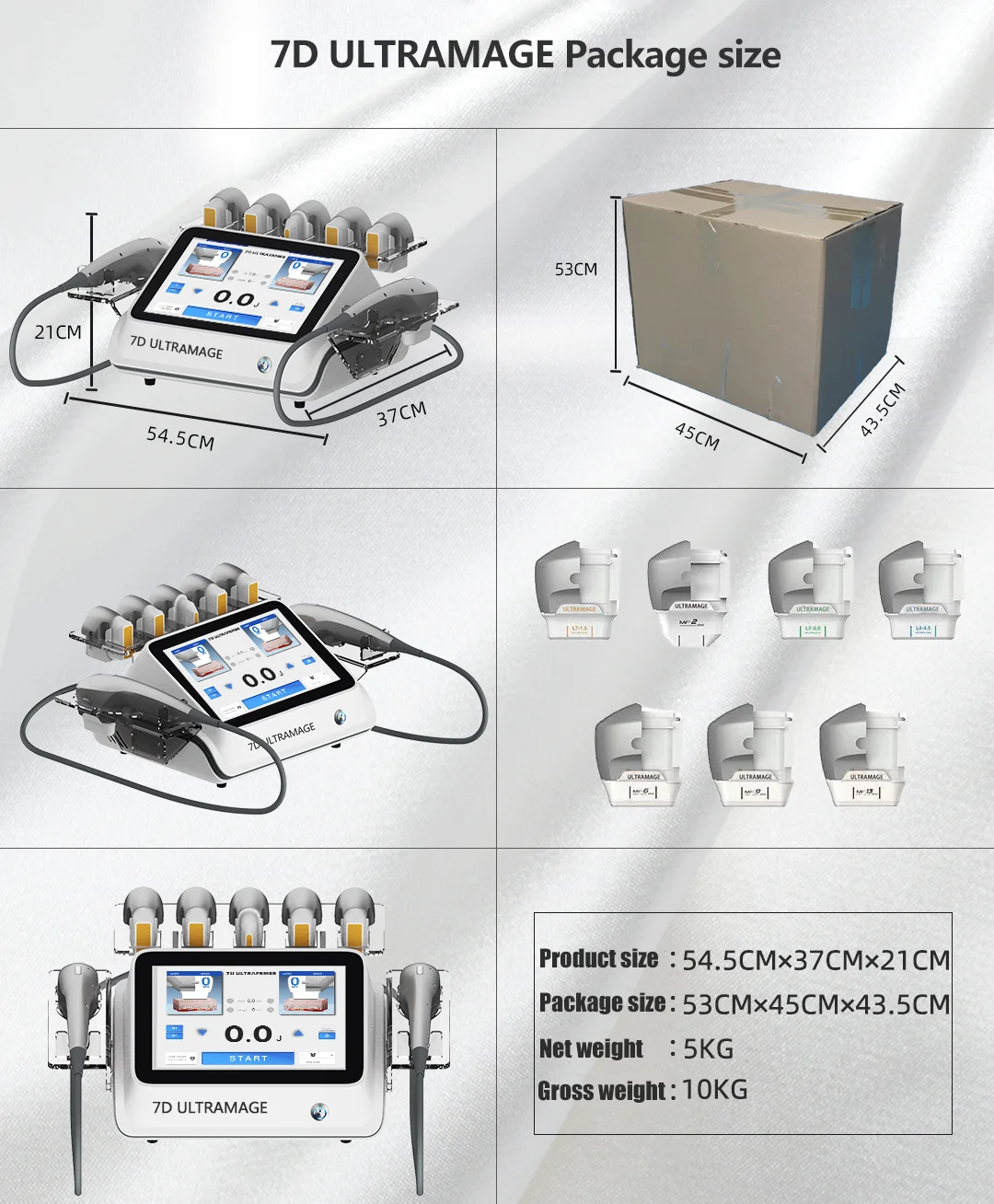 2021 Newest 7D Hifu Body And Face Slimming Machine Hifu 7D For Winkle Removal