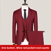 A button-Wine red