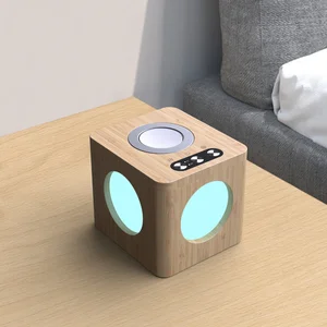 New Arrival Bamboo Wooden Vintage Retro Aroma Diffuser with RGB Ambient Lighting for Bedroom and Living Room